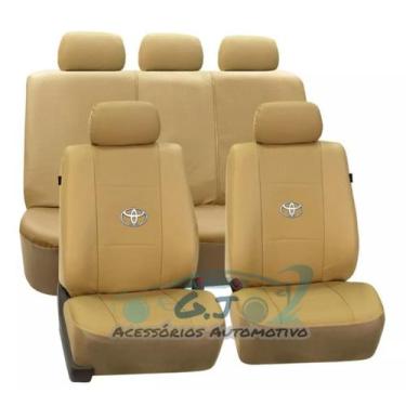 Imagem de capa para banco de carro em couro cor bege Camry 2010 - gj acessorios