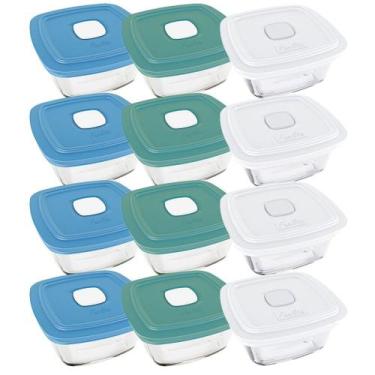 Imagem de Kit c/24 Tigela Pote Marinex Facilita Vap 300ml c/tampa - Nadir Figuei