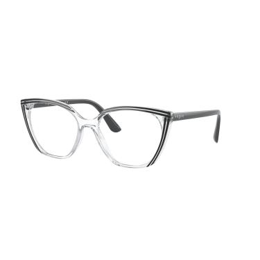 Imagem de Armação para Óculos Vogue Eyewear 0VO5450L W745 Tam 55 / Preto/Transparente
