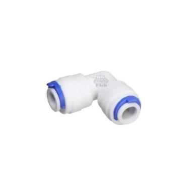 Imagem de Conector União Cotovelo Engate Rápido Mangueira 1/4 - BR Fish Aquarism