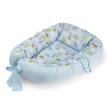 Imagem de Ninho Redutor de Berço de Bebê Menina Menino com Travesseiro e laço - 