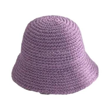 Imagem de Chapéu De Palha Feminino Para Praia, Verão, Aba Larga, Estilo Pescador