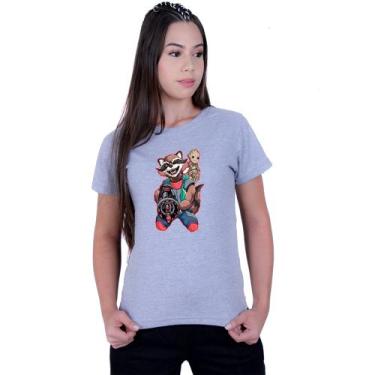 Imagem de Camiseta Baby Look Feminina Oreo e Groot Guardiões - Lafre, Cinza, GG