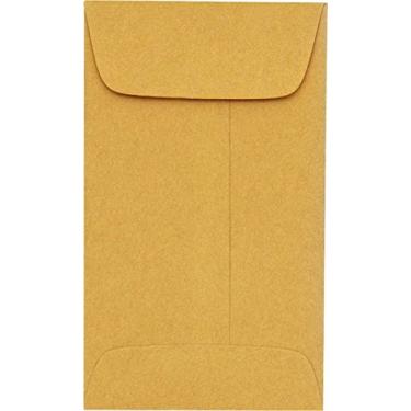 Imagem de LUXPaper Envelopes de moedas #6 | 9,5 cm x 15,2 cm | Kraft marrom | Texto de 11 kg | 50 Qtd