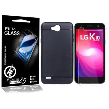 Imagem de Película Vidro + Capa Emborrachada LG K10 Power LGM320 - Cell In Power