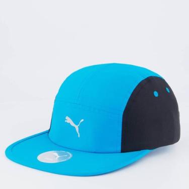 Imagem de Boné Puma Running 5 Panel Azul e Preto, Único