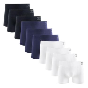 Imagem de Kit 10 Cuecas Boxer Zee Rucci Microfibra Poliamida Cos Elastico Sem Co