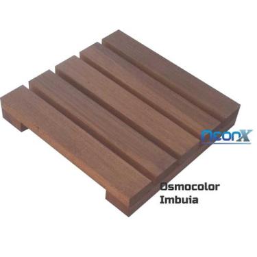 Imagem de Deck De Madeira Modular 25x25cm Com Pintura Neonx, Osmocolor Imbuia Se