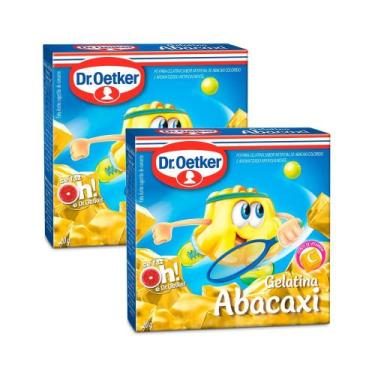 Imagem de Kit 2 Gelatina em Pó Dr. Oetker Sabor Abacaxi 20g - DR.Oetker