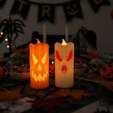 Imagem de Vela De Led Longa Sombria Decoração Halloween Unidade - Ydh