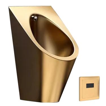 Imagem de Mictório De Aço Inoxidável 304 Montado Na Parede Mictório De Banheiro Masculino Mictório De Barra De Design De Indução Inteligente Mictórios De Mictório Comercial Para B, Gold