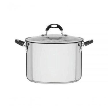 Imagem de Espagueteira Tramontina Astro Silicone 24cm Em Inox Com Tampa De Vidro