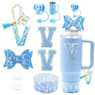 Imagem de Liangang Conjunto de acessórios de copo de 9 peças para Stanley 850 g 1,134 g, incluindo 2 peças Stanley capa de palha e bota, tampa à prova de derramamento, pingente de alça, canudo de laço, 2 peças