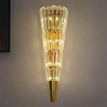 Imagem de Lâmpada De Parede LED Moderna De Cristal Luxo - Decoração De Arte Fashion Para Sala De Estar, Quarto, Villa, Hotel, Escadaria E Corredor (Estilo 13 D22H68CM)