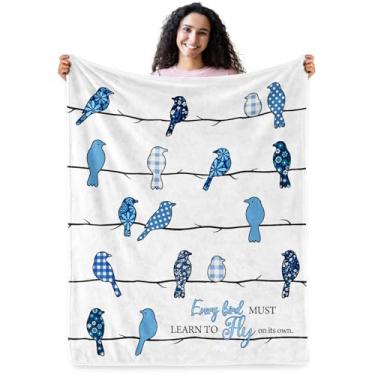 Imagem de Cobertor de pássaros, presentes de pássaros para amantes de pássaros, cobertor macio para decoração de quarto de meninos e meninas, cobertores aconchegantes presentes de aniversário de Natal para