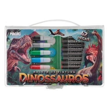 Imagem de Estojo Maleta De Pintura Infantil 42 Peças Dinossauro