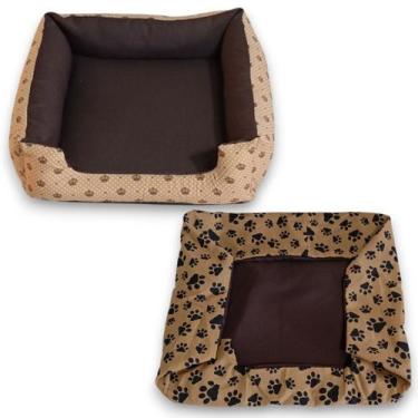 Imagem de cama pet cachorro médio caminha macia confortavavel e resistente com c