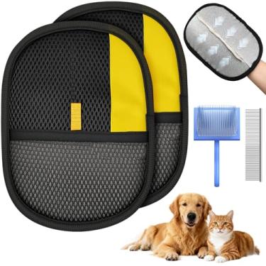 Imagem de Vafada Luva de remoção de pelos de animais de estimação, escova de limpeza para gatos e cães, ferramenta de escova reutilizável para lavanderia, sofá, móveis, carpete, assento de carro