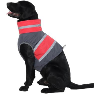 Imagem de Lelepet Colete refletivo para cães, com zíper, de alta visibilidade, mantém os cães seguros e visíveis de caça, treinamento, caminhada noturna ao ar livre, impermeável, para cães pequenos, médios e