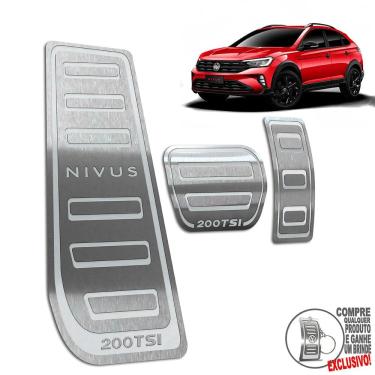 Imagem de Descanso + Pedaleira Volkswagen Nivus Comfortline Prata