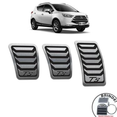 Imagem de Pedaleira Manual Jac T5 2016 A 2019 Em Aço Inox Preto