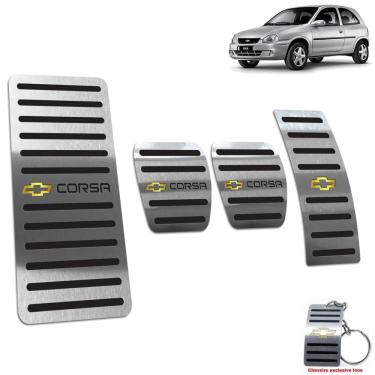 Imagem de Kit Pedaleira + Descanso Chevrolet Corsa 1994 2001 Preto
