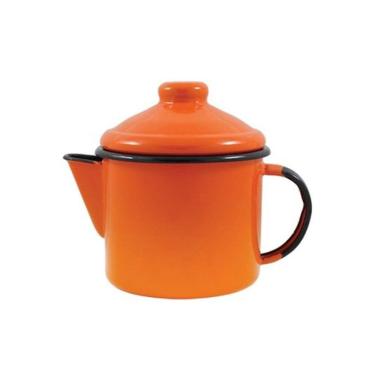 Imagem de Bule para chá 10 Esmaltado Laranja 600 ml - Ewel