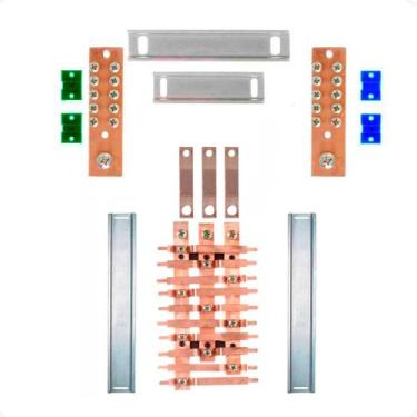 Imagem de Kit Barramento Trifásico 150A para 20 Circuitos - Zathura