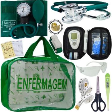 Imagem de Kit Enfermagem + Aparelho Medidor Glicose Completo Premium - Love Saud