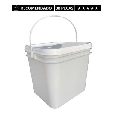 Imagem de Balde retang 3.6l tampa lacre p concreto-30 un