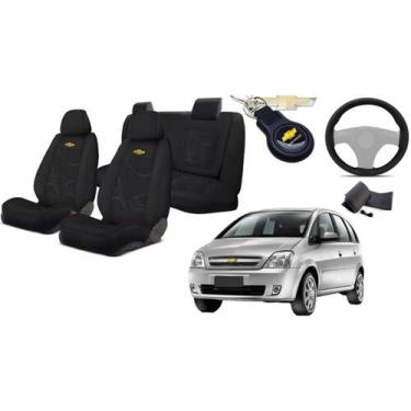 Imagem de Jogo Capas Tecido Exclusivas para Bancos Meriva 2001+2012 + Volante + 