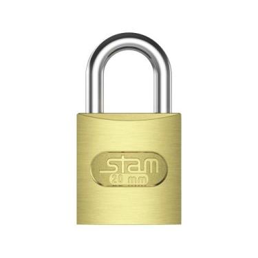 Imagem de Cadeado Zamac Stam Latonado E-Coat 20mm