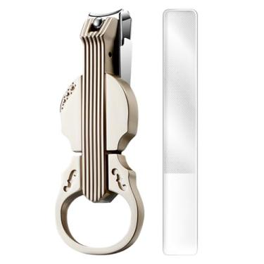 Imagem de Bohany Cortador de Unhas | Cortador de Unhas com Lupa para Senhores - Tesoura Aparador em Design de Violino para de Mãos e Pés de Idosos Crianças Uso Diário Casa Viagem Manicure Pedicure