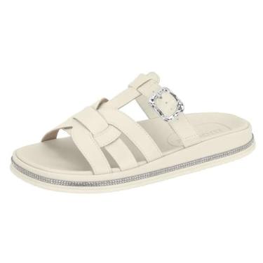 Imagem de Chinelo Feminino Flatform Papete Conforto Strass Moleca