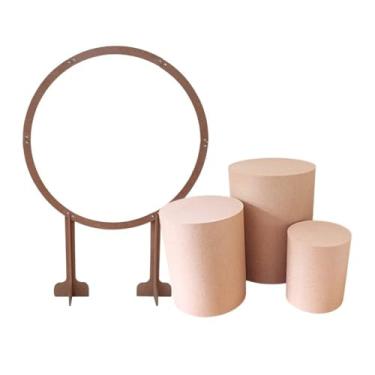 Imagem de Kit Jogo Mesa Cilindro Enfeites Festas Aniversario Casamento Resistente Mdf(CILINDROS + ARCO G)