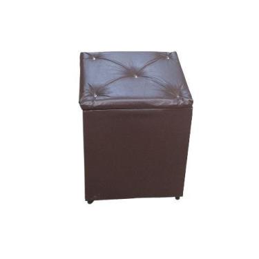 Imagem de PUFF BAÚ Quadrado 34x34x43 CM Organizador E Decorativo Muito lindo - A