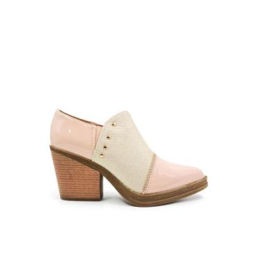 Imagem de Bota de tornozelo genérica rosa envernizada com salto de 7 cm - Lightb