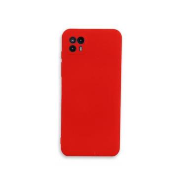 Imagem de Capa protetora à prova de choque de silicone vermelha Motorola G50 5G 