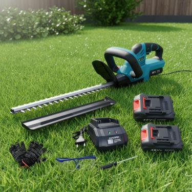 Imagem de Aparador de Grama e Cerca Viva Podador a Bateria 48v Profissional 1200W Portátil Sem Fio