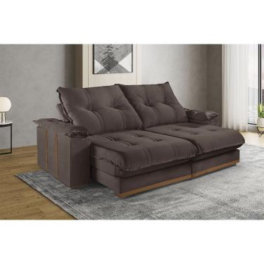 Imagem de Sofa Retratil e Reclinavel 4 Lugares M-193 2,50m Molas Ensacadas Pillow Top Estofados Martins