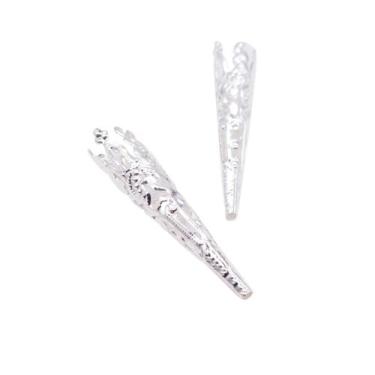 Imagem de Miçanga Tulipa Chapéu Metal Prata 3x8x40mm 200pçs 200g - Macall