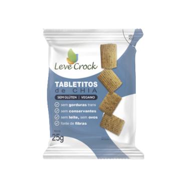 Imagem de Biscoito Tabletito Salgado Chia Sem Glúten Leve Crock 25g