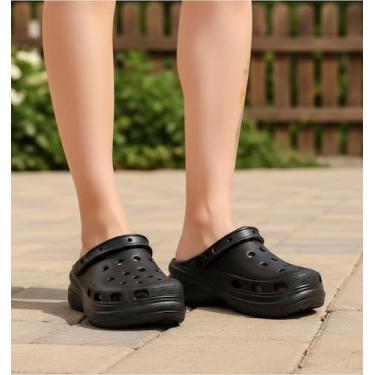 Imagem de Babuche Feminina Plataforma Com Pingente Sandália Ortopédica Eva Super