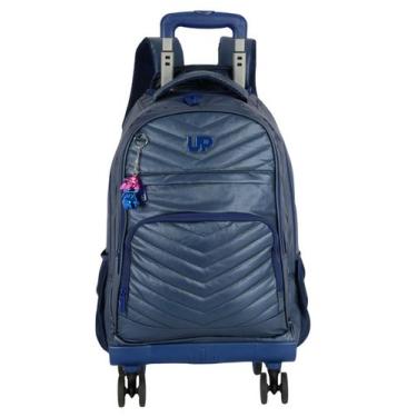 Imagem de Mochila 2em1 4 Rodas Costas 360 Graus Metalizada Up4You, Azul