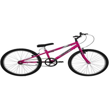 Imagem de Bicicleta de Passeio Ultra Bikes Esporte Chrome Line Rebaixada Aro 24 Reforçada Freio V-Brake Sem Marcha Rosa Pink Feminina