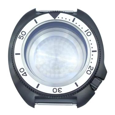 Imagem de FEIYASHI Caixa de relógio preta de aço inoxidável de luxo de 44 mm, vidro de safira, à prova d'água, 100 m, para NH35 NH36/34, peça de relógio de movimento, Anel Chapter preto escuro 22, For NH35 36