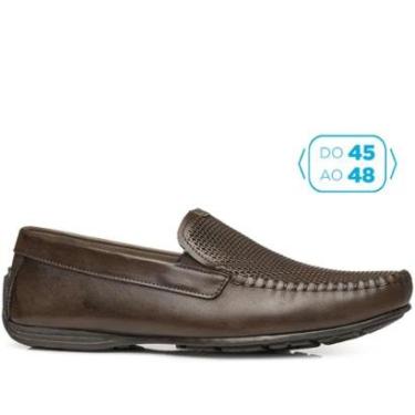 Imagem de Mocassim Pegada Masculino Plus Size em Couro Cravo 540780-02-Masculino