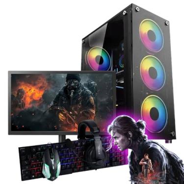 Imagem de Pc Gamer Completo Ryzen 5500 c/Placa de Vídeo Rx570 de 8GB, SSD 480GB, Ram 16GB, Fonte 600W e Monitor de 20"
