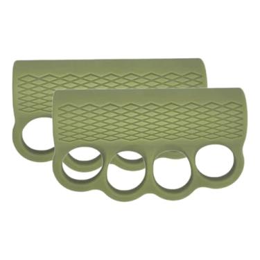 Imagem de menolana 1 par de luvas de ginástica para levantamento de peso, de silicone portátil, antiderrapante, proteção para as mãos, para musculação e fitness, Verde