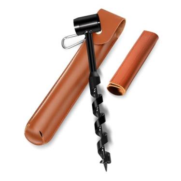 Imagem de BURTOK Ferramentas Black Bushcraft, trado manual durável, trado de madeira Scotch Eye, chave de colono, ferramentas de acampamento para sobrevivência, marcenaria e equipamentos de arbustaria ao ar